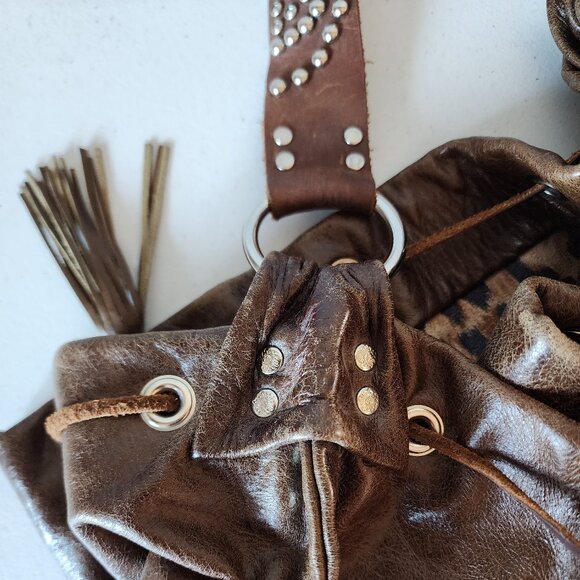 Vintage Large Leather Hobo "EUC" - Picture 14 of 16